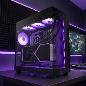 NZXT H6 Flow obudowa ATX widok z przodu komputer gamingowy