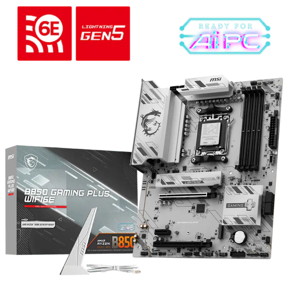 MSI B850 Gaming Plus WiFi 6E płyta główna AM5 Ryzen 9 komputer gamingowy